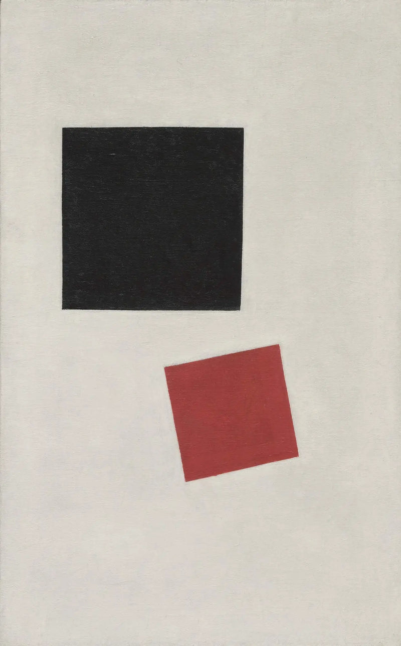 Färgbildrealism av en pojke med ryggsäck - Färgmassor i den fjärde dimensionen - Kazimir Malevich