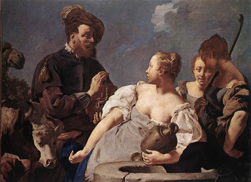 Rébecca vid brunnen - Giovanni Battista Piazzetta