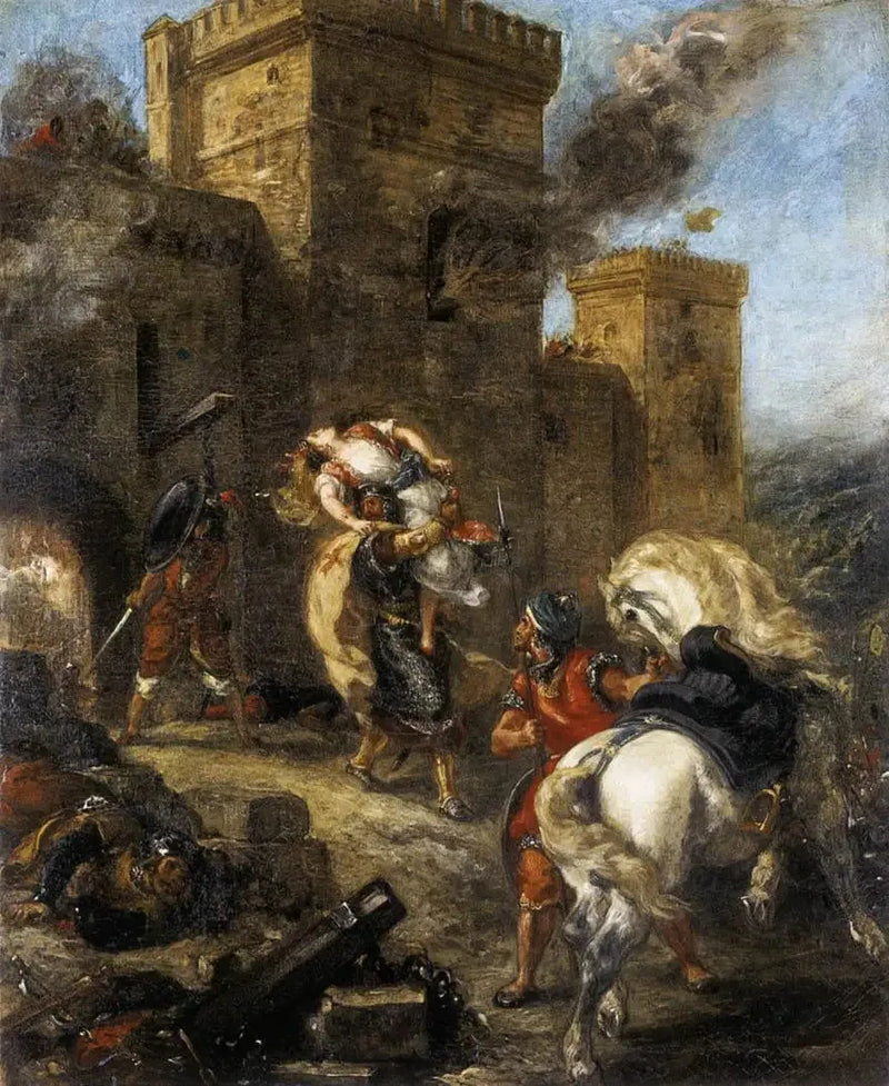 Rébecca bortförd av templarorden - Eugène Delacroix