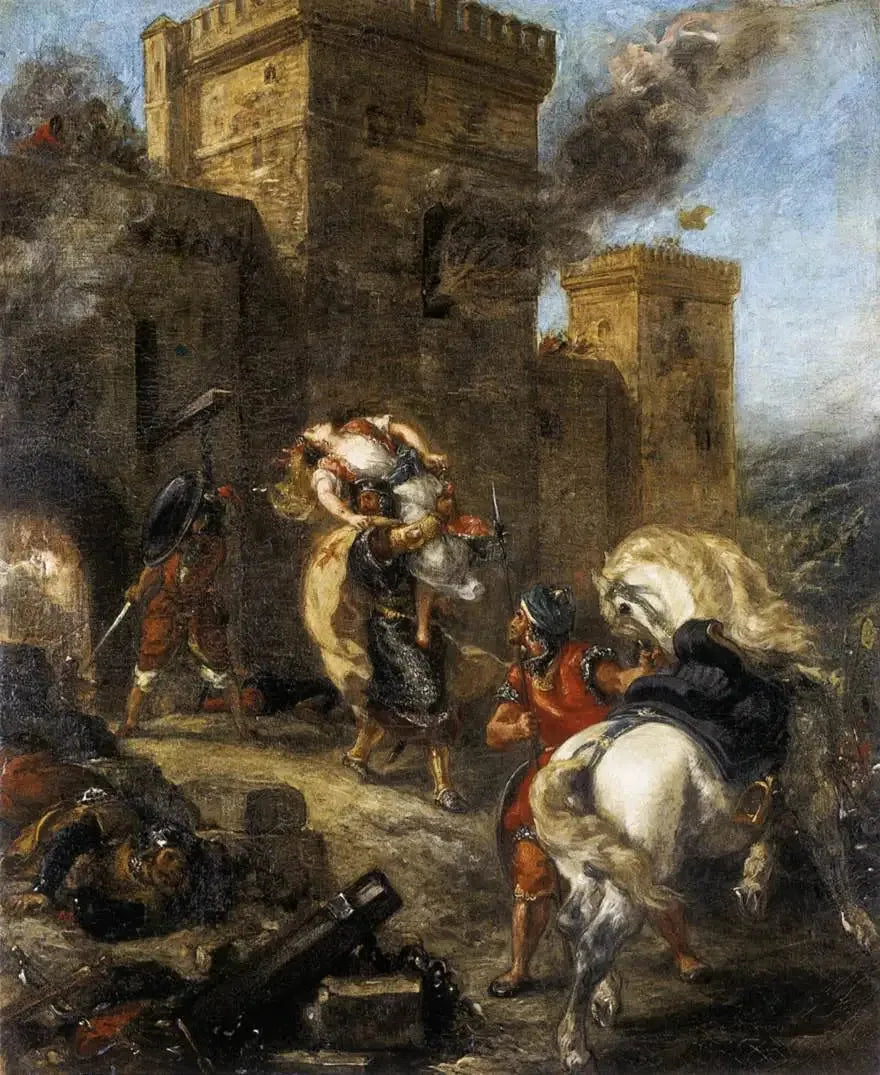 Rébecca bortförd av templarorden - Eugène Delacroix