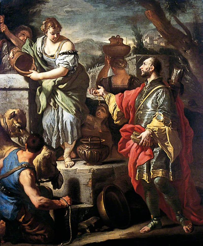 Rebecca och Eliazar vid brunnen - Francesco Solimena