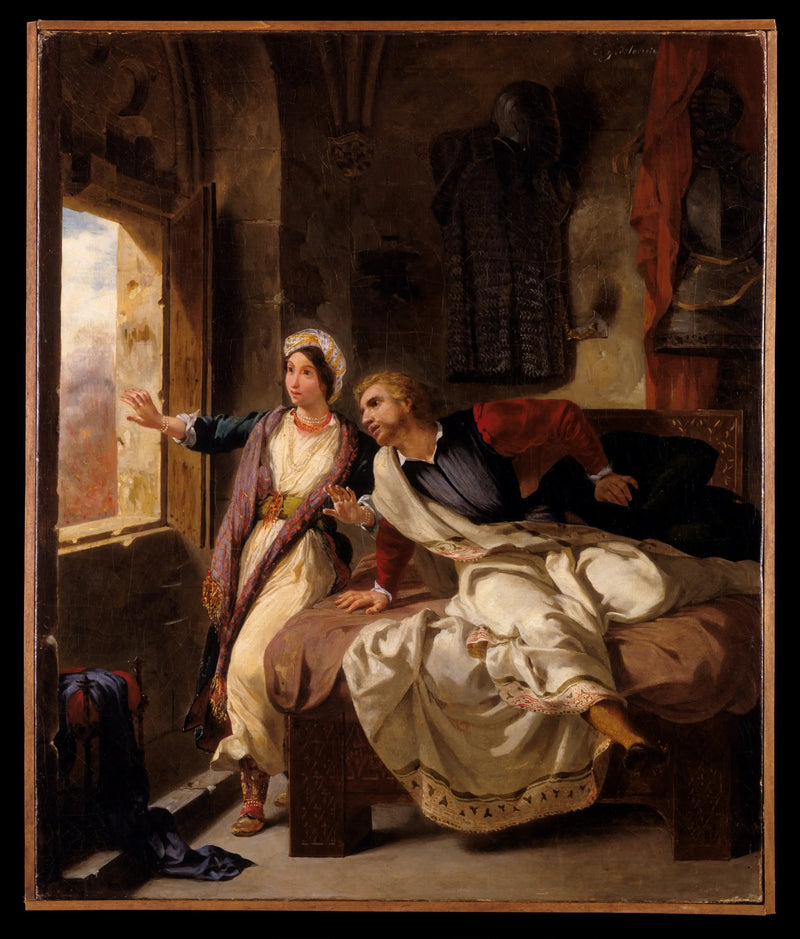 Rebecca och Ivanhoe sårad - Eugène Delacroix