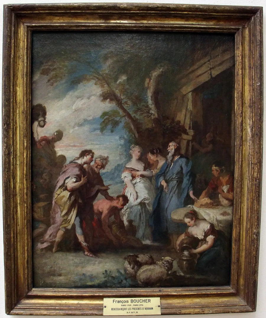 Rébecca mottar detta av Abraham - François Boucher
