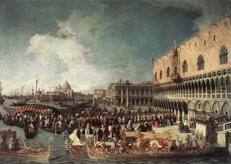 Ambassadörens mottagning i Dogepalatset - Canaletto