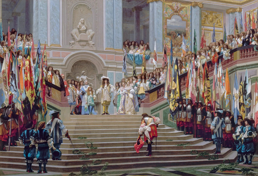 Mottagning av Grand Condé i Versailles - Jean-Léon Gérôme