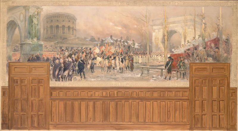 Mottagning av Paris kommun av trupper som återvände från Polen vid Villette-porten, efter kampanjen 1806-1807. - Édouard Detaille