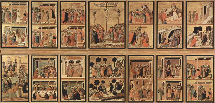 Omkonfigurering av baksidan av Maesta-altaret i Siena - Duccio di Buoninsegna