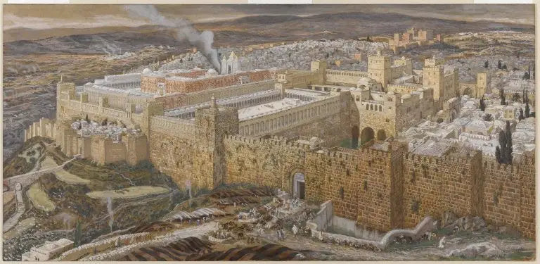 Rekonstruktion av Jerusalem och Herodes tempel - James Tissot