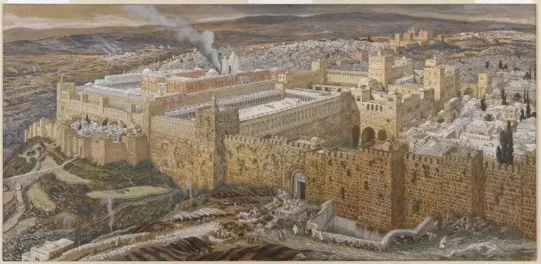 Rekonstruktion av Jerusalem och Herodes tempel - James Tissot
