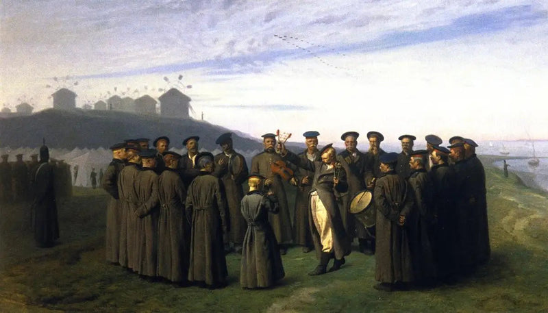 Rekreation i ett ryskt läger - Jean-Léon Gérôme