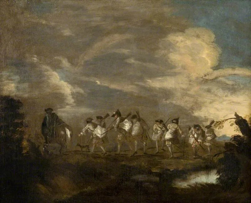 Rekryter som ska ansluta till regementet - Antoine Watteau