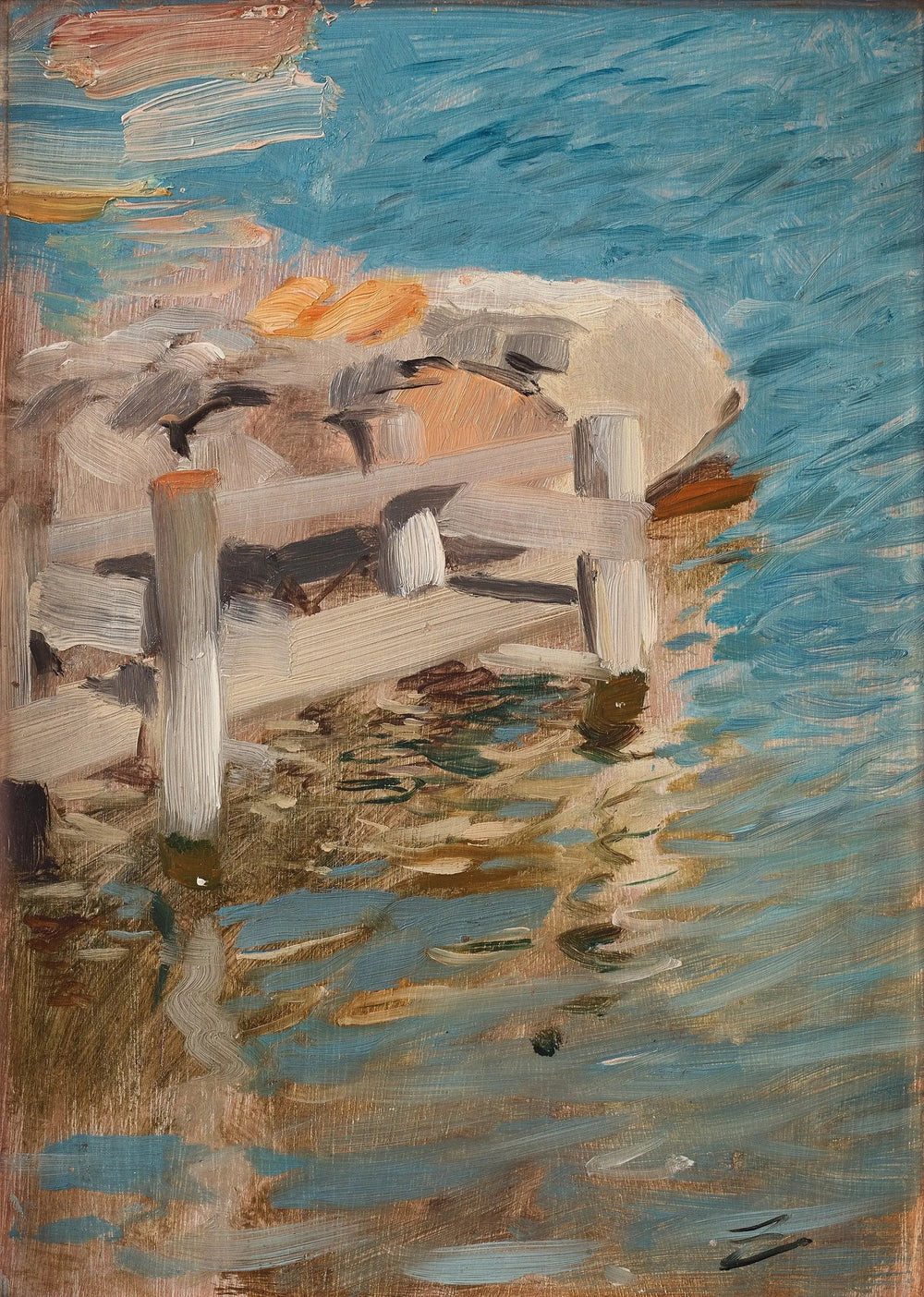 Reflets de l’eau sur un cercueil en pierre - Anders Zorn - Alpha Reproduction