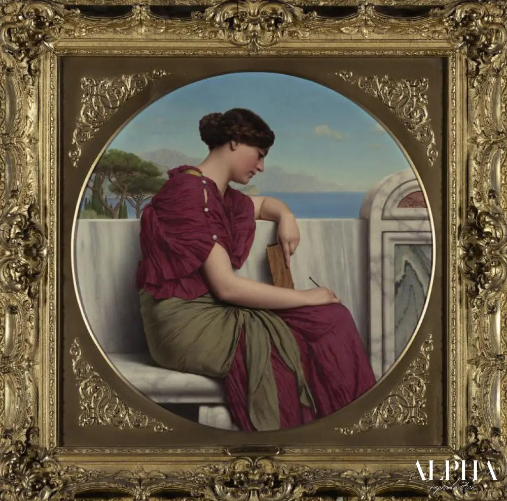 Réflexions - John William Godward - Reproductions de tableaux et peintures haut de gamme