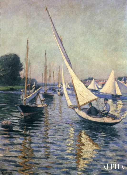 Regatta at argenteuil - Caillebotte - Reproductions de tableaux et peintures haut de gamme