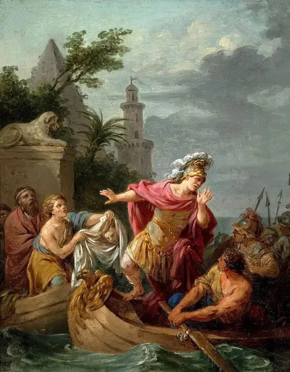 César:s ånger över Pompei:s död - Louis Jean François Lagrenée