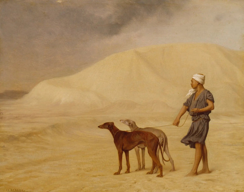 Hundar i öknen - Jean-Léon Gérôme