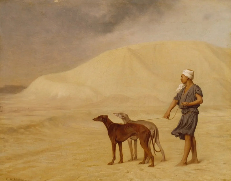 Hundar i öknen - Jean-Léon Gérôme