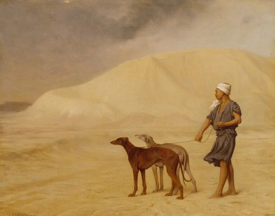Hundar i öknen - Jean-Léon Gérôme