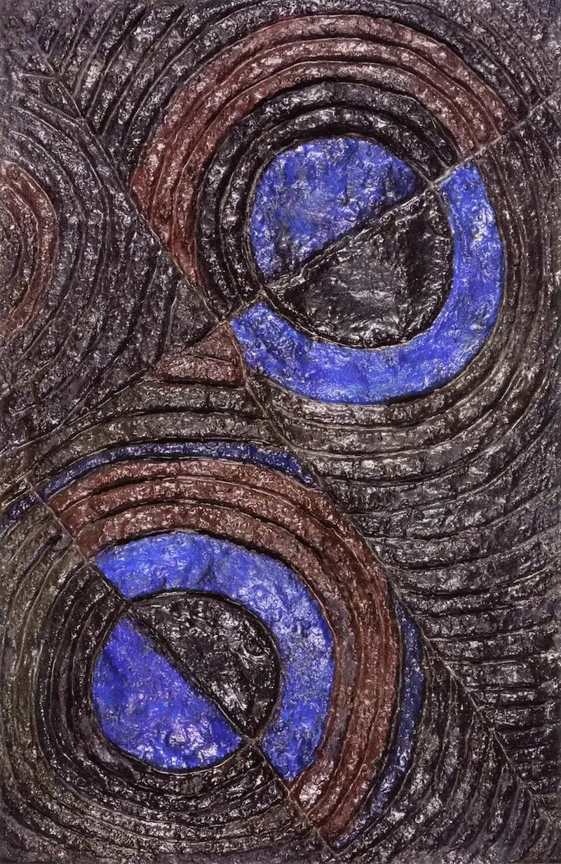 Brun och blå relief - Robert Delaunay