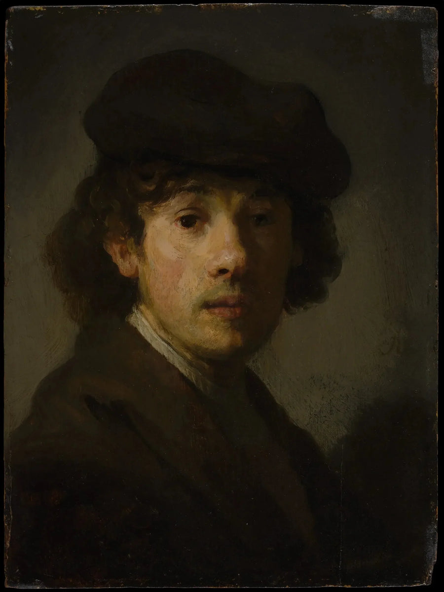 Rembrandt (1606-1669) och Ung Man - Rembrandt