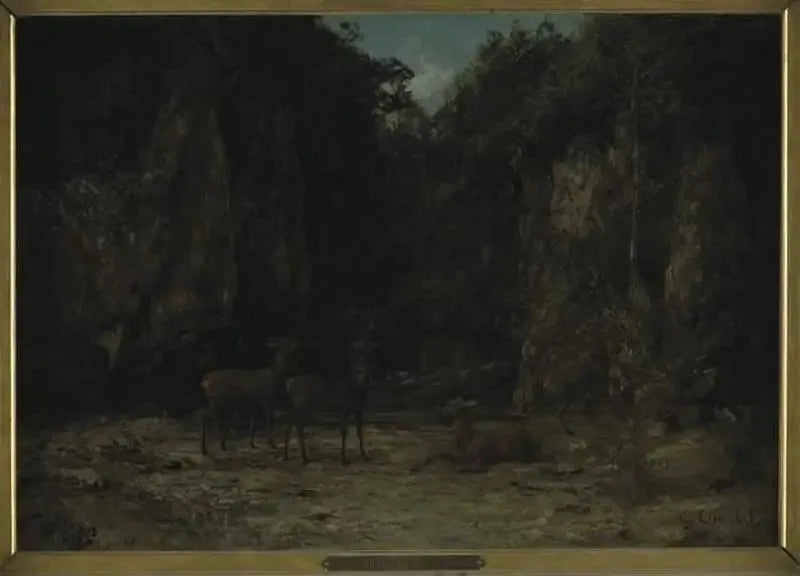 Hjortjakt vid skymningen - Gustave Courbet