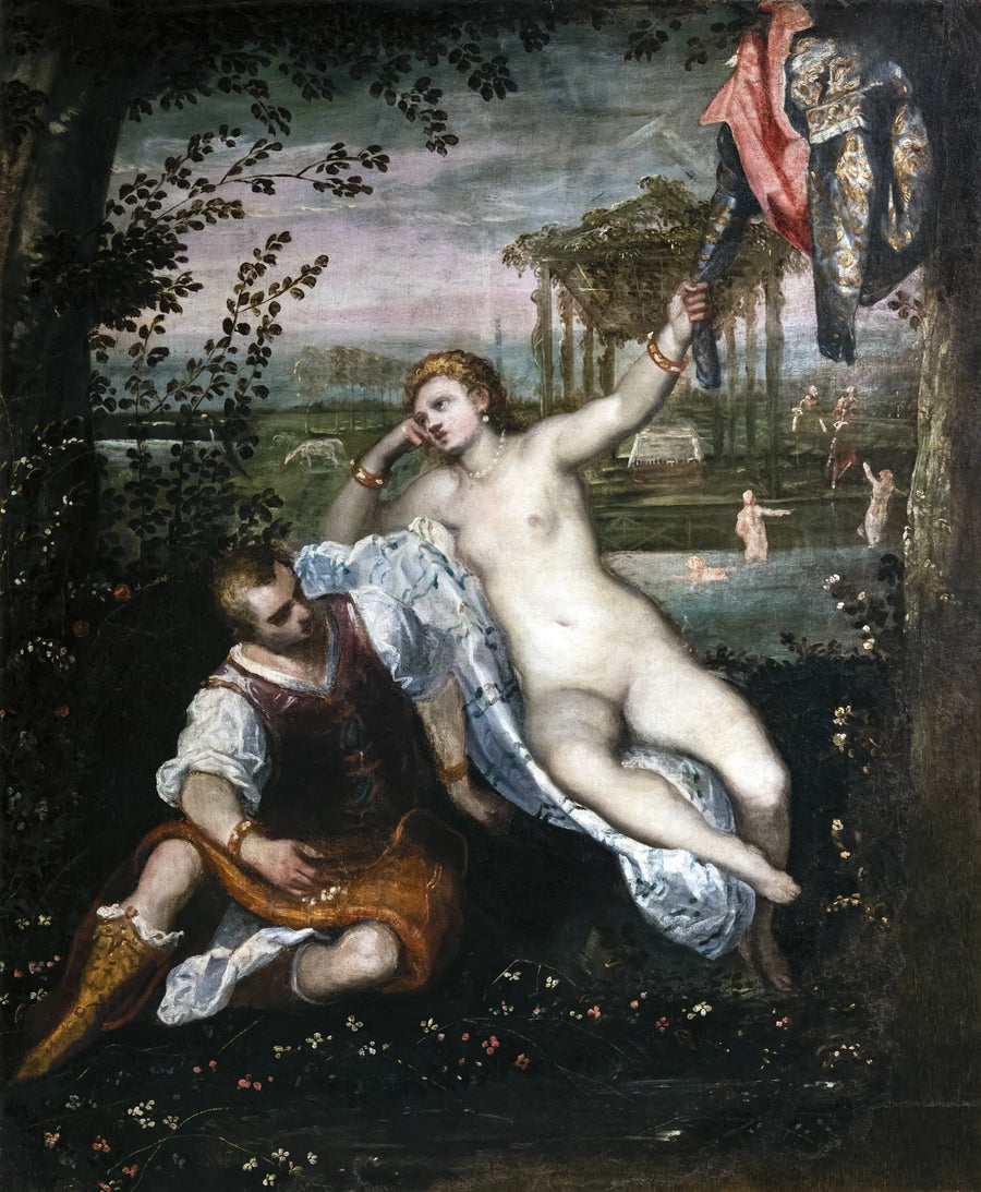 Renaud och Armide - Jacopo Tintoretto