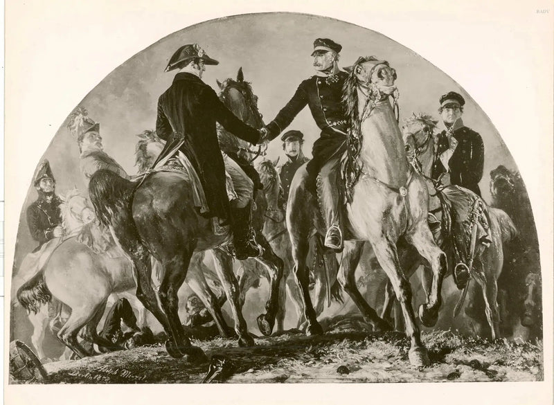 möte mellan Blücher och Wellington - Adolph von Menzel