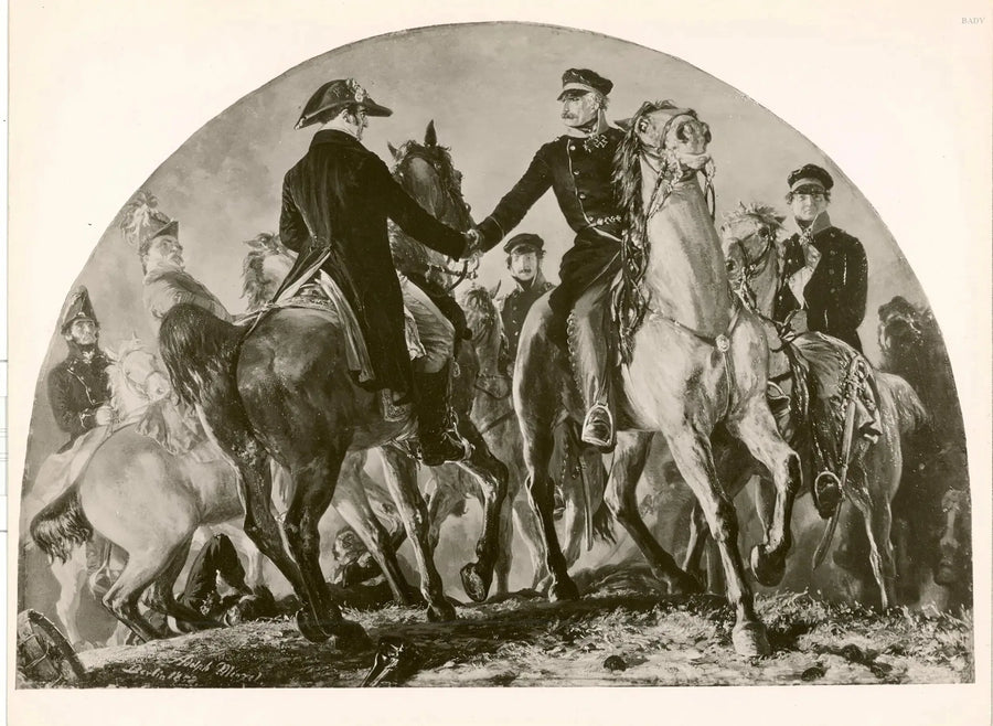 möte mellan Blücher och Wellington - Adolph von Menzel