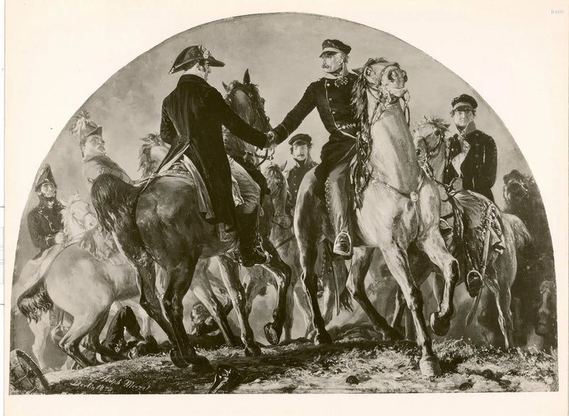 möte mellan Blücher och Wellington - Adolph von Menzel