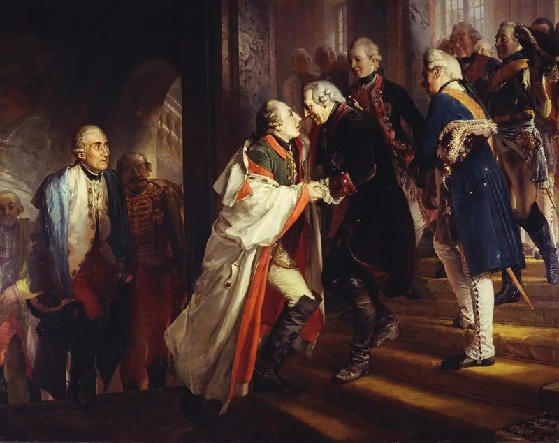 Fredrik II:s möte med kejsar Joseph II i Neisse 1769 - Adolph von Menzel