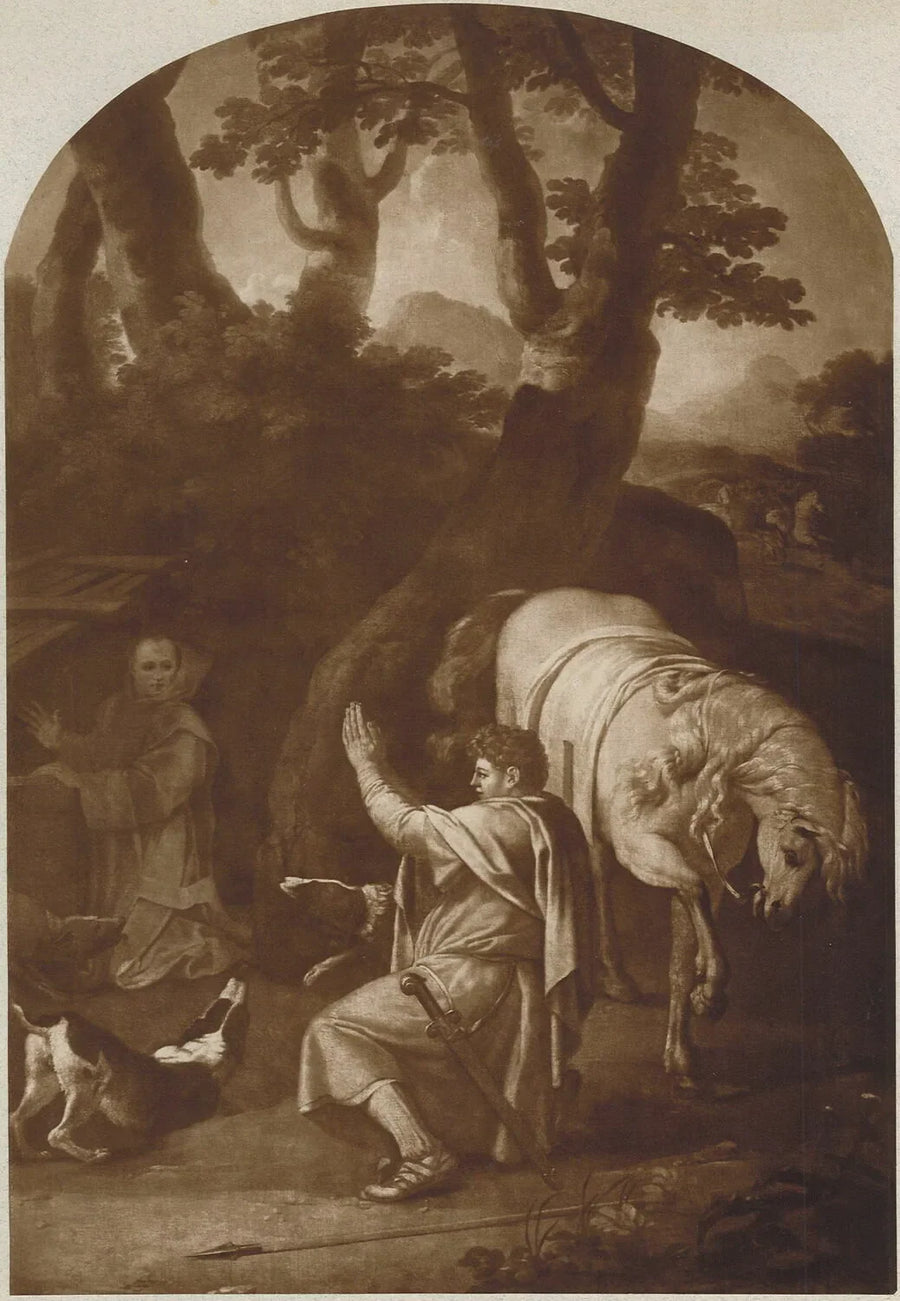 Mötet mellan helige Bruno och greven Roger av Sicilien - Eustache Le Sueur