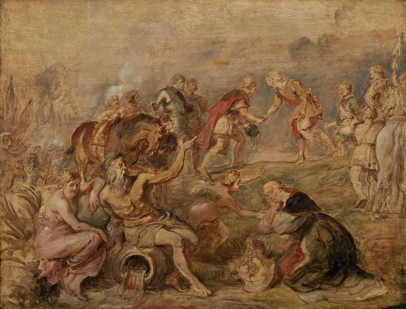 Kung Ferdinand av Ungern och kardinal-prinsen Ferdinand av Spanien möts i Nördlingen - Peter Paul Rubens