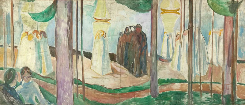 Möte på stranden - Edvard Munch