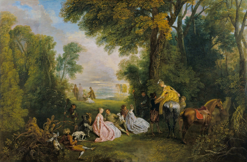 Jaktmöte - Antoine Watteau