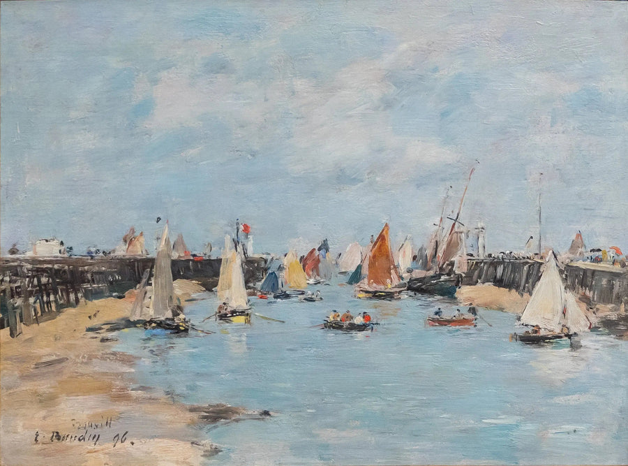 Återkomsten av fiskebåtar i Trouville - Eugène Boudin