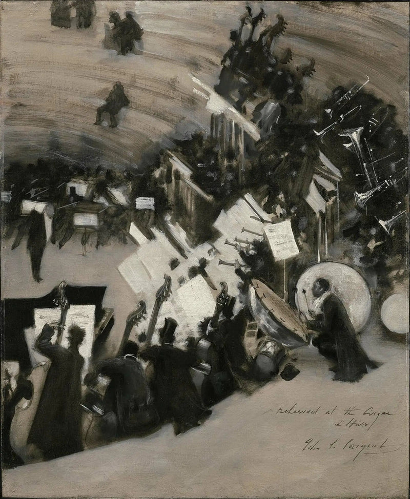 Orkesterrepetition Pasdeloup på Cirque d'Hiver - John Singer Sargent