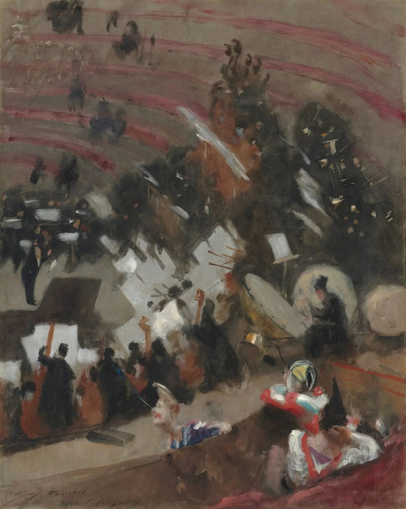 Orkester Pasdeloup repetition på Cirque d'Hiver - John Singer Sargent