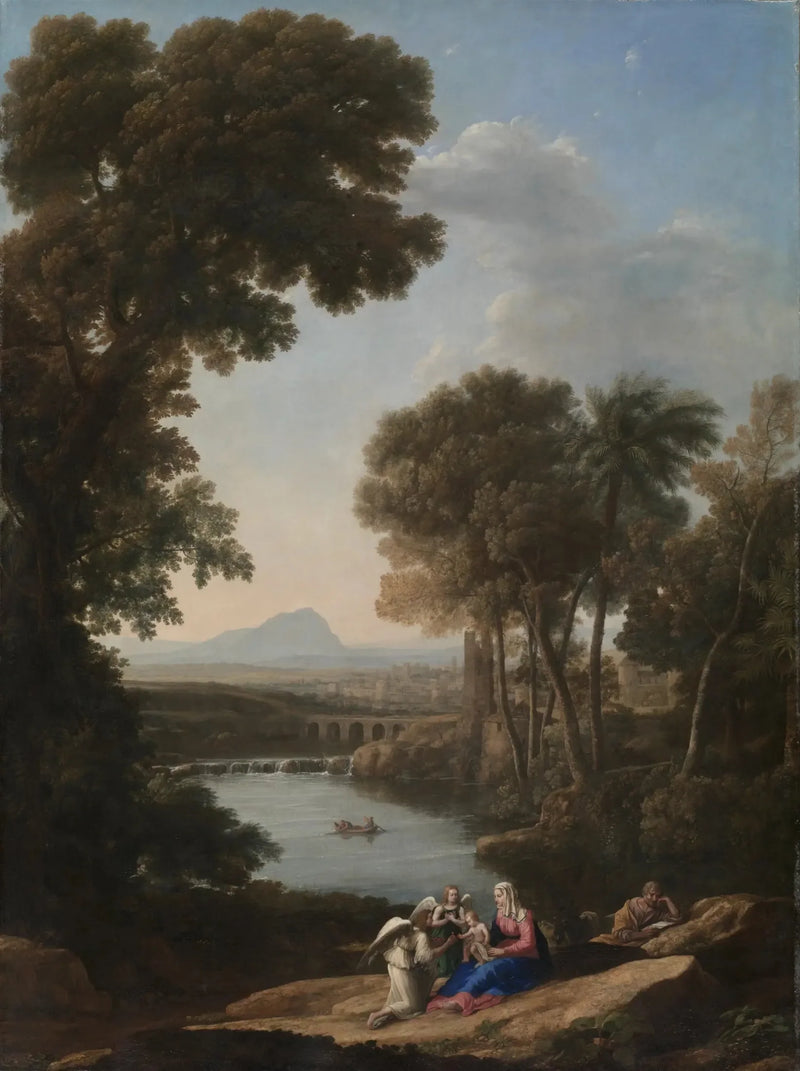 Vila under flykten till Egypten - Claude Lorrain