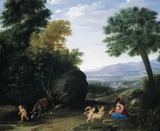 Vila under flykten till Egypten - Claude Lorrain