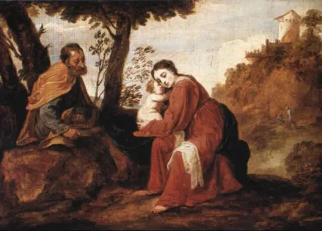 Vila under flykten till Egypten - David Teniers den yngre