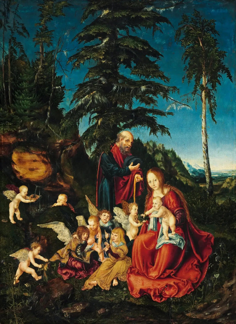 Vila under flykten till Egypten - Lucas Cranach den äldre