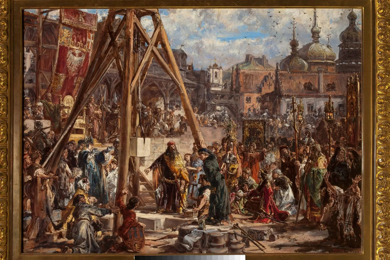 Återupptagandet av Ryssland. Rikedom och utbildning, ca 1366 e.Kr., serie « Civilisationens historia i Polen » - Jan Matejko