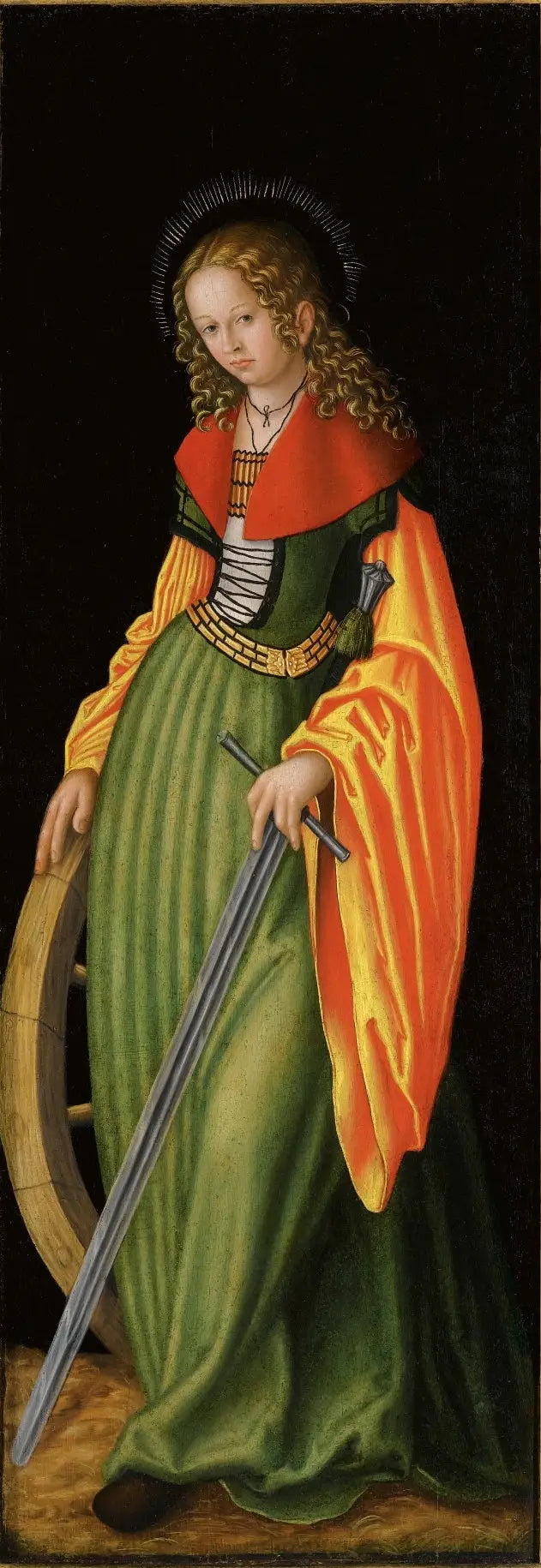 Retabel av Feilitzsch [höger flygel, framsida]: Heliga Katarina - Lucas Cranach den äldre