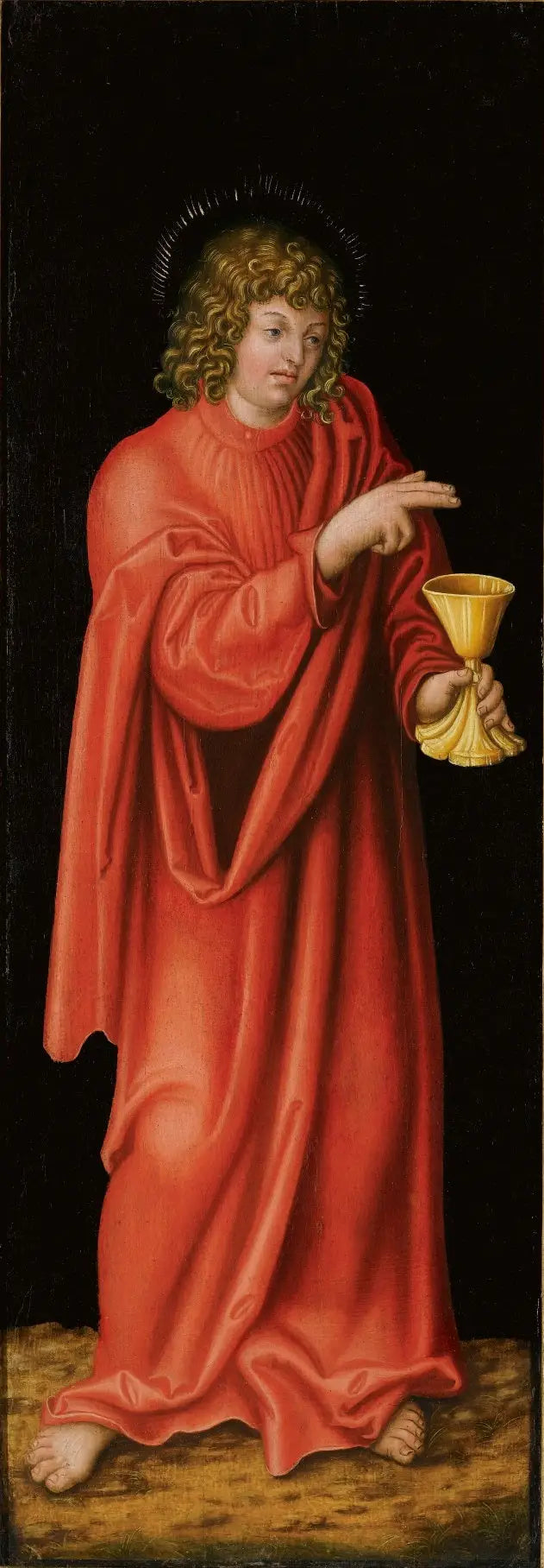 Retabel av Feilitzsch [vänster flygel, baksida] : Johannes Evangelisten - Lucas Cranach den äldre