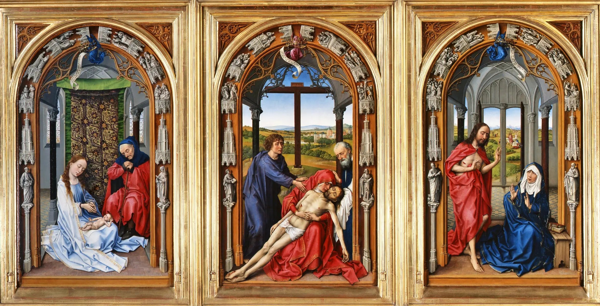 Retable de Miraflores - Rogier van der Weyden image 1 copie peinte à la main à l’huile
