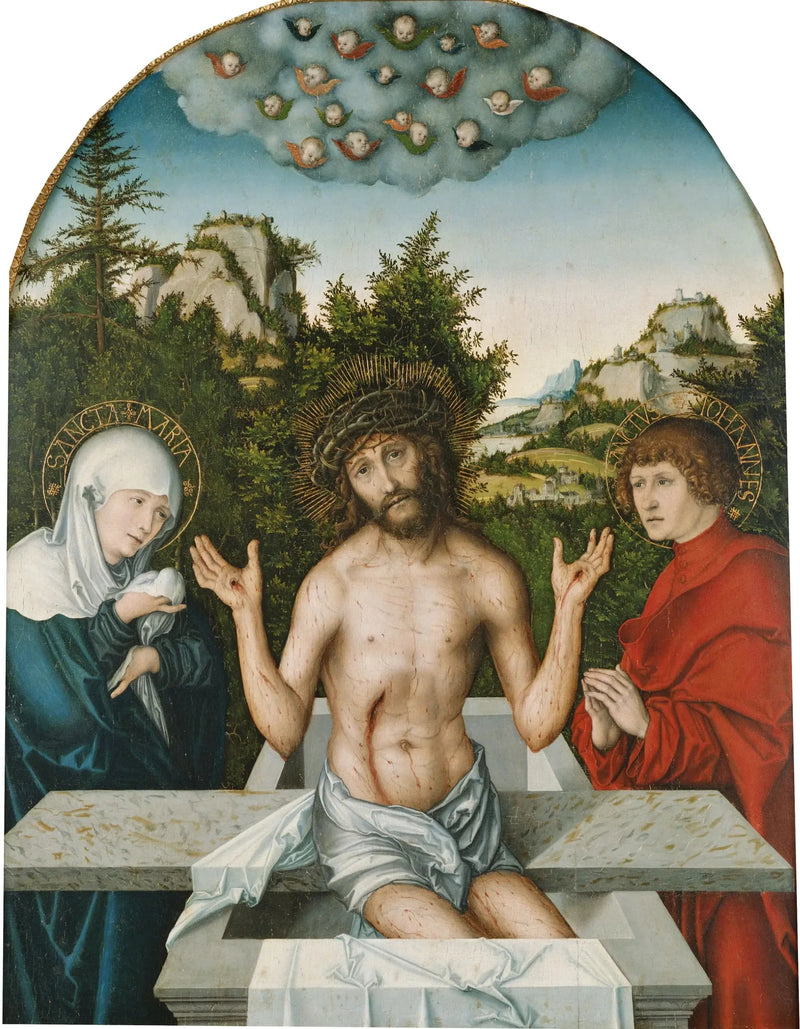Pfirtscher altartavla: Kristus i lidandets man - Lucas Cranach den äldre
