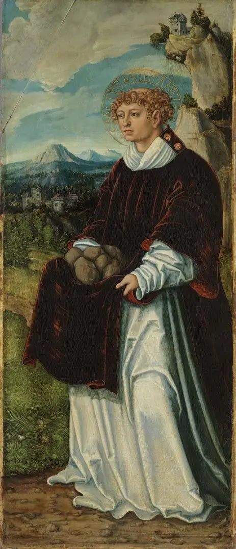 Pfirtscher-altarretabel: Saint Étienne - Lucas Cranach den äldre