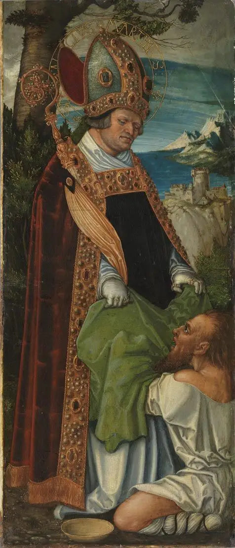 Pfirtscher-altarretabel: Saint Martin - Lucas Cranach den äldre