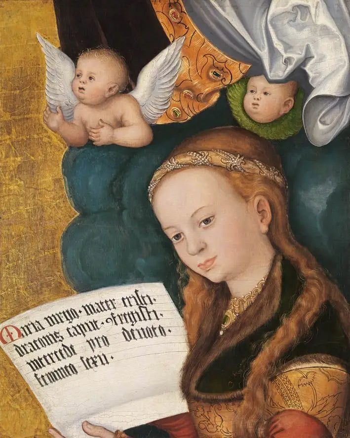 Pragaltare [centraltavla, fragment] : Heliga Margareta - Lucas Cranach den äldre