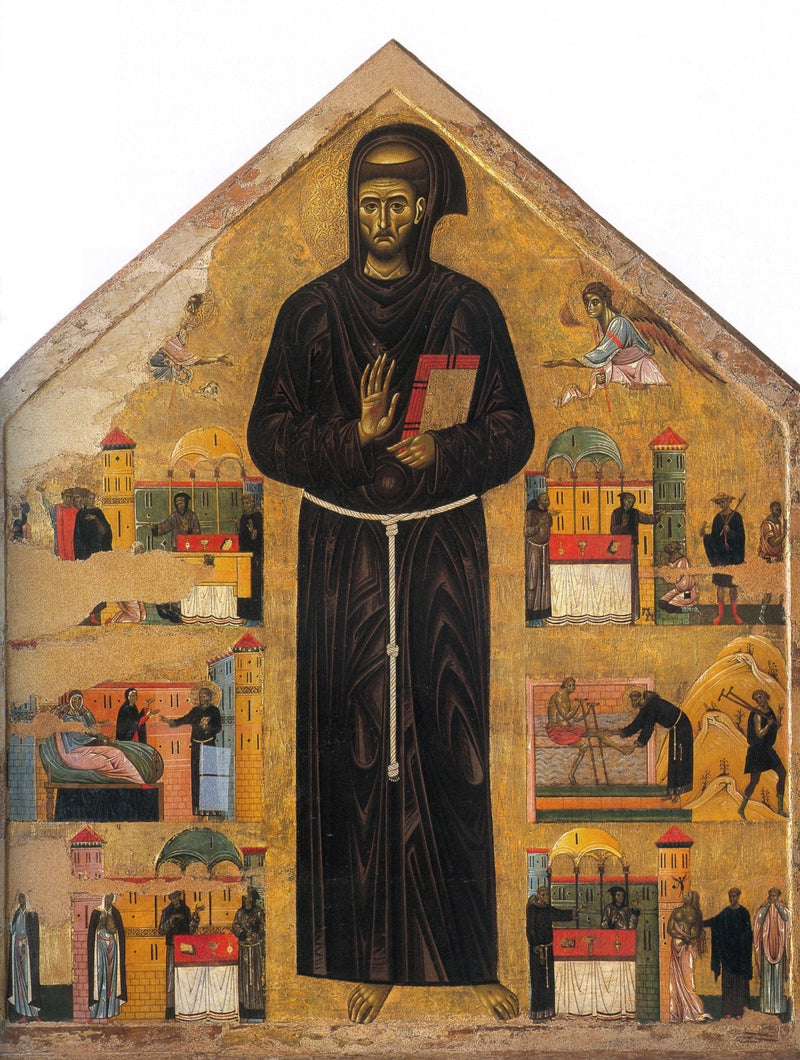 Saint Franciscus och sex av hans mirakel - Giunta Pisano
